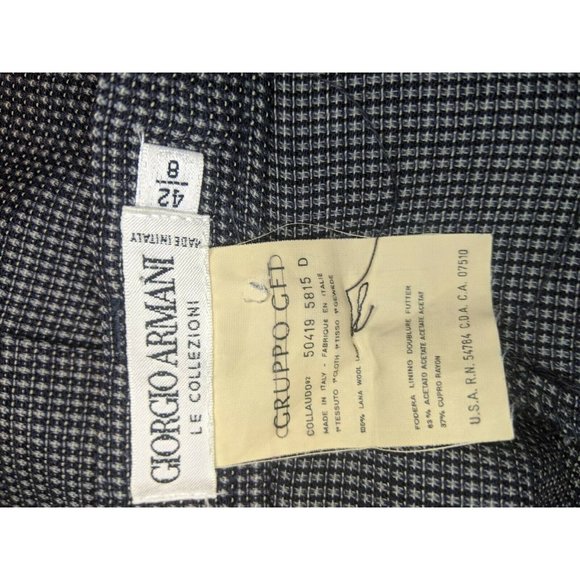 Giorgio Armani Skirt Size 8 Zip Up Knee Length Pencil Skirt Navy Blue Womens - Picture 7 of 8